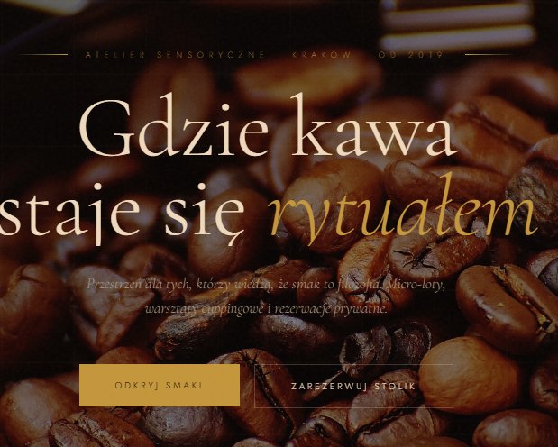 Noir · Kraków Coffee Atelier